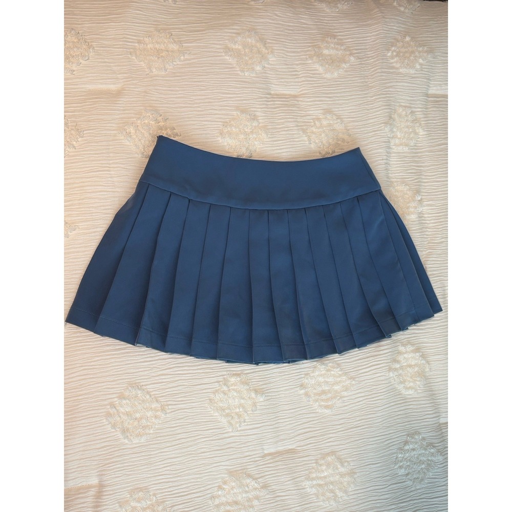 Emerson Lang Blue Pleated Mini Skort Tennis Skirt Schoolgirl Y2K Preppy Medium